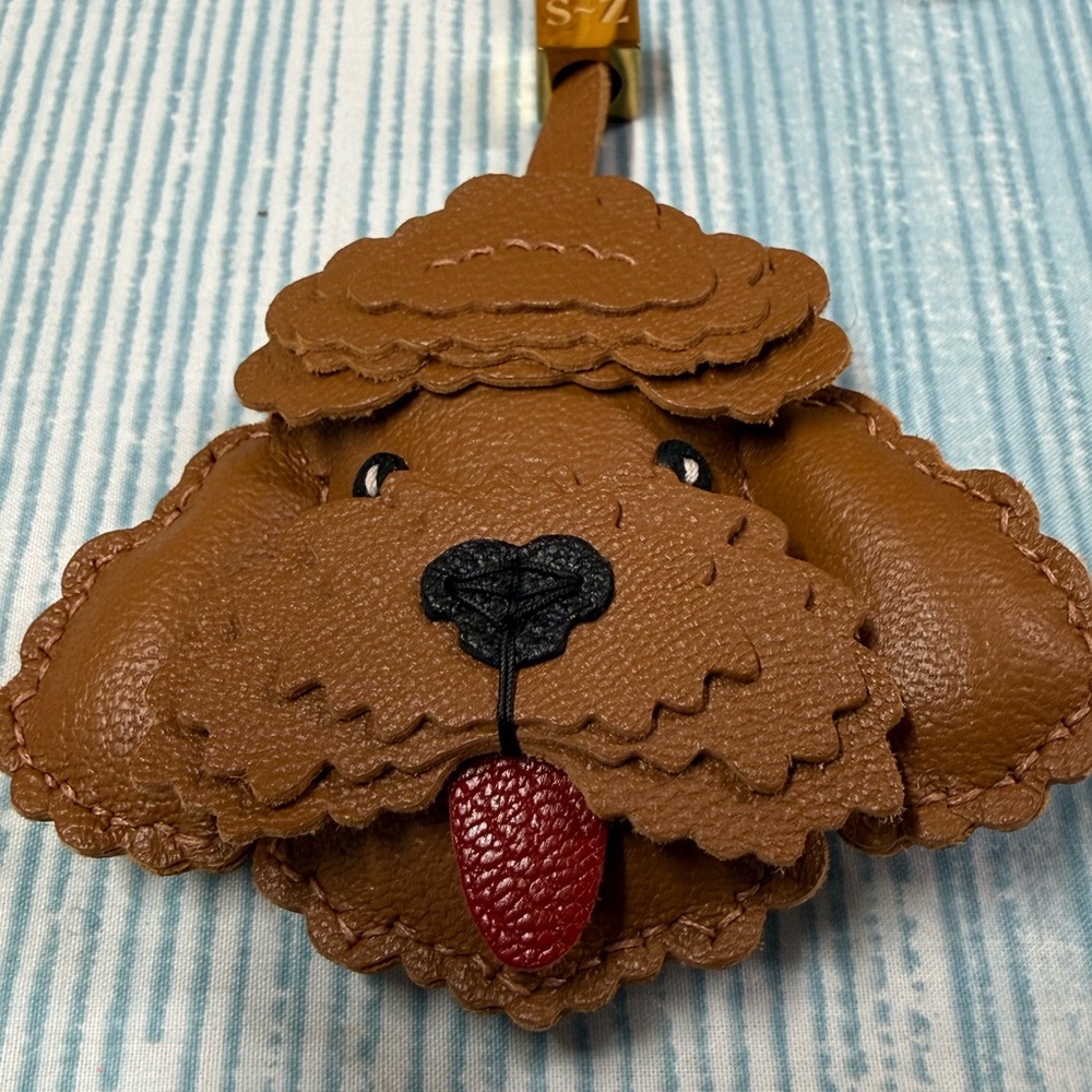 Sticky Zoo Poodle Charm Brown with Leather Strap
